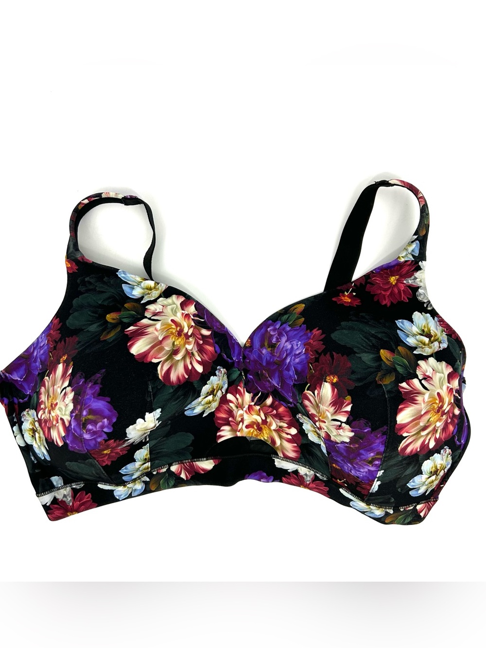 Cacique 44DDD Lightly Lined No Wire Bra Floral